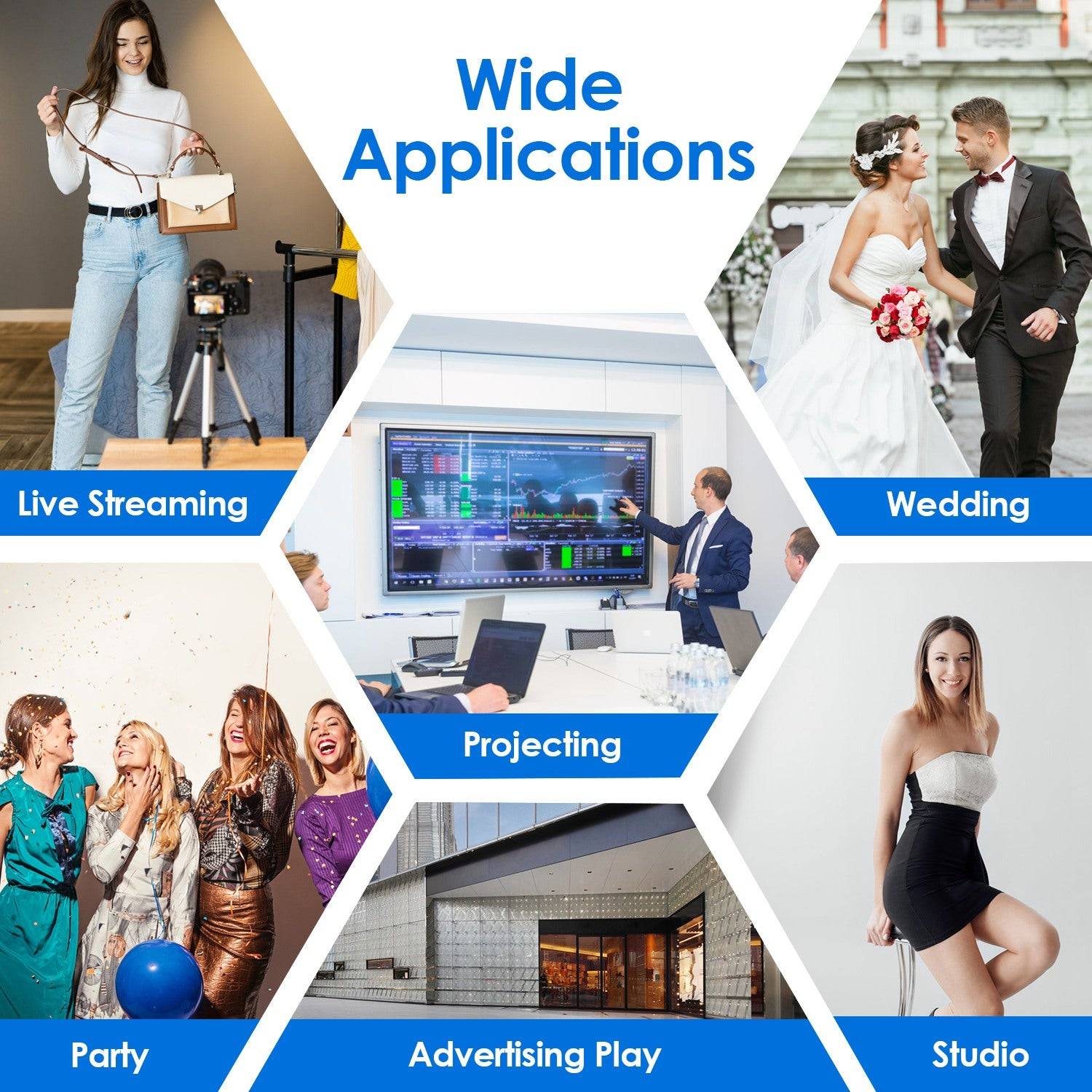 5x6.5FT T-Shape Backdrop Stand with Clamps