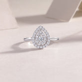 Moissanite Ring Set in S925 Silver Design
