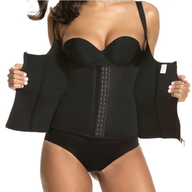 Zippered Waist Trainer Corset Tummy Control Fit