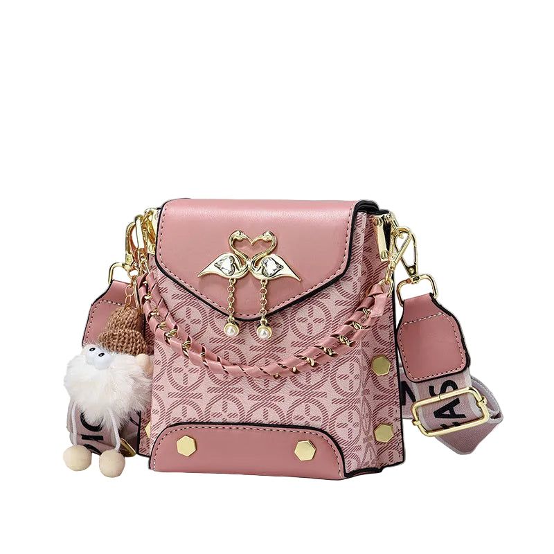 Womens PU Leather Crossbody Bag with Flip Cover Design