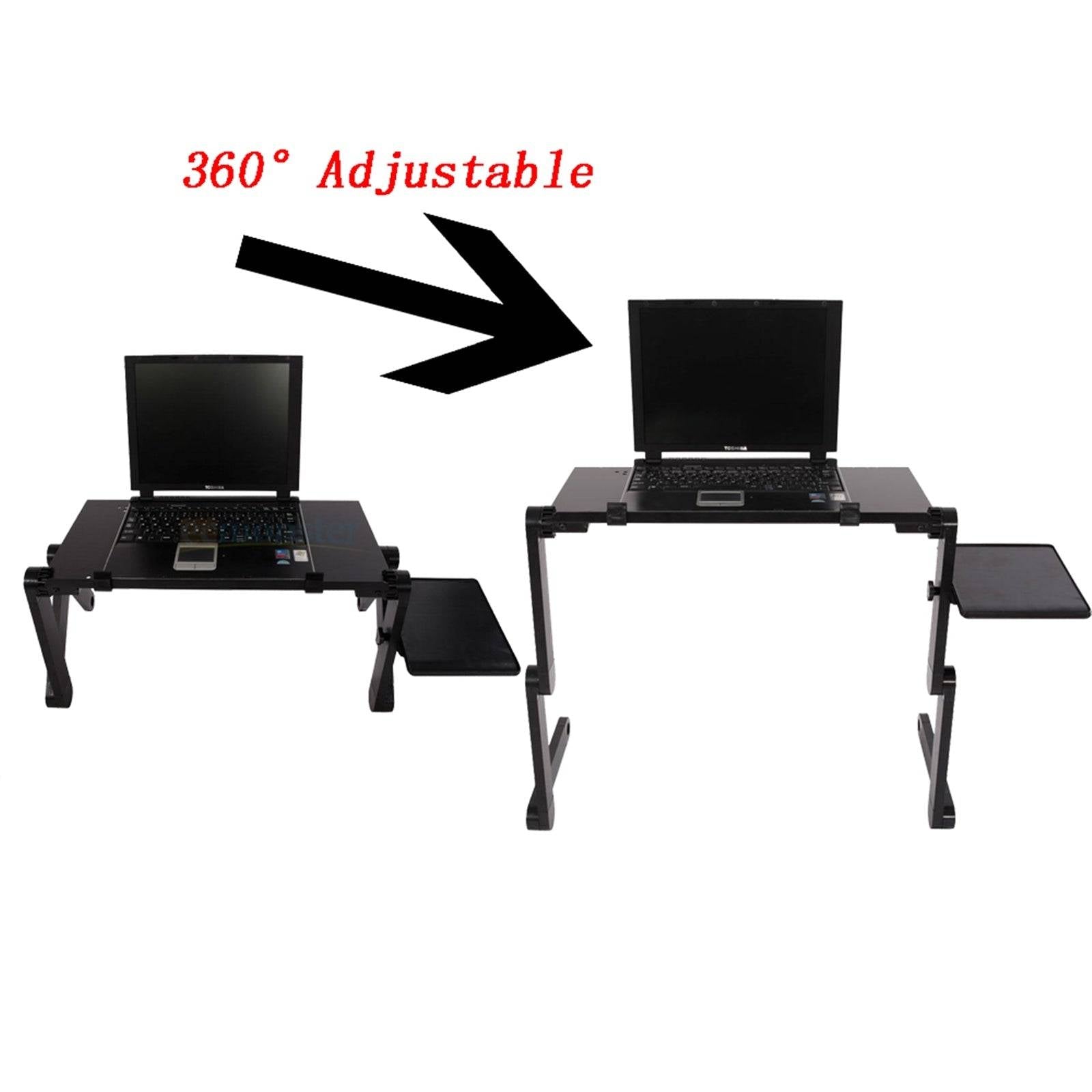 Adjustable Aluminum Laptop Stand for Desk with Mouse Plate