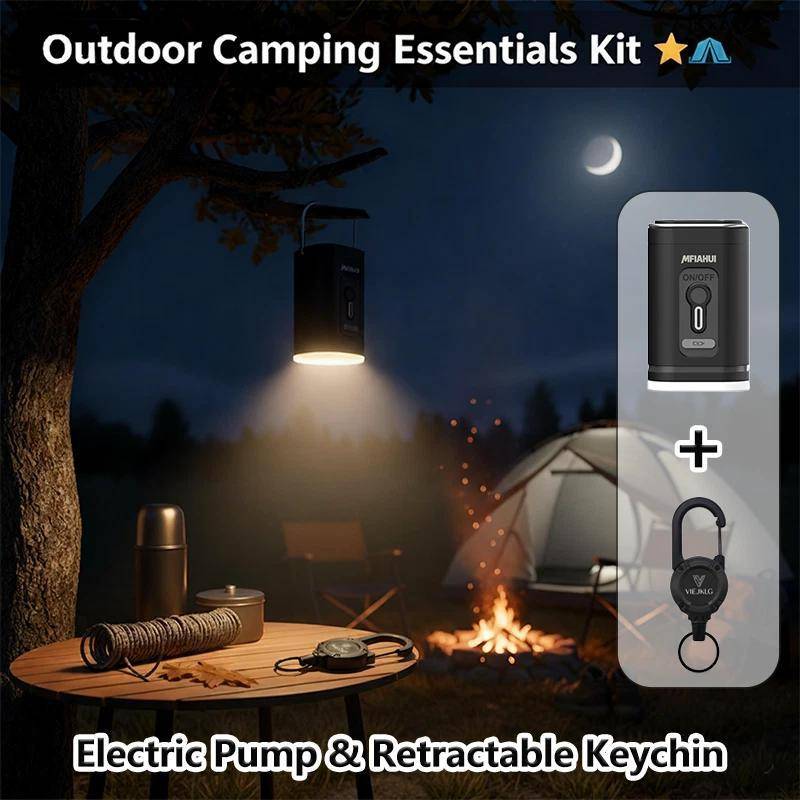 Portable Air Pump Quick Inflate Deflate Adjustable Light