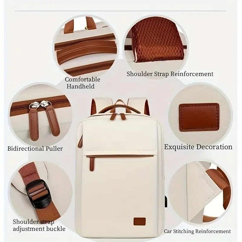 Large Capacity Laptop Backpack With Oxford Cloth