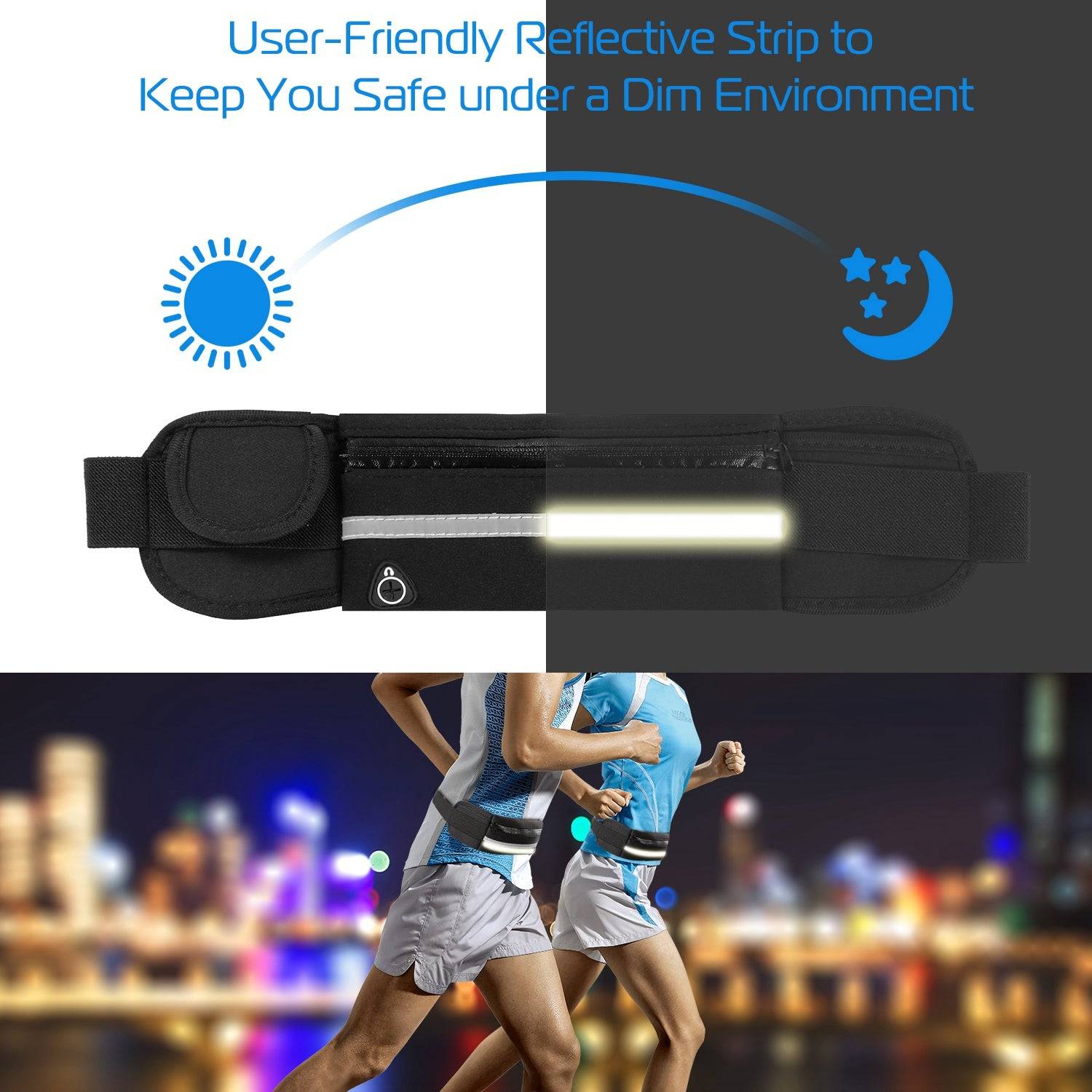 Waterproof Running Belt Adjustable Fit