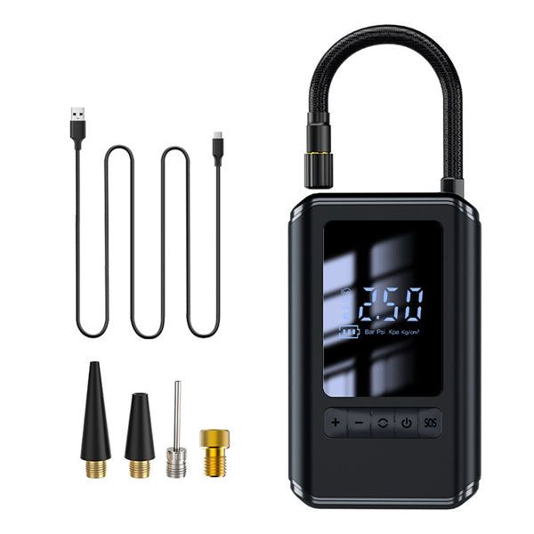 Cordless Tire Inflator With Digital Display And LED Light