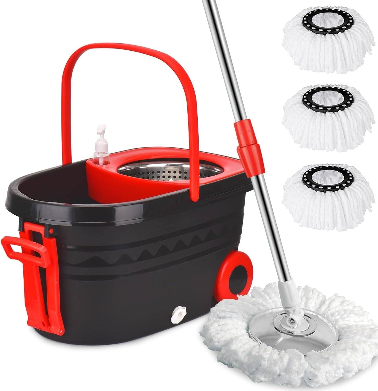 360 Spin Mop with Adjustable Handle and Bucket