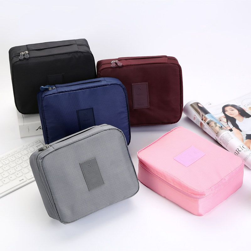 Portable Waterproof Cosmetic Bag with Dividers Organizer