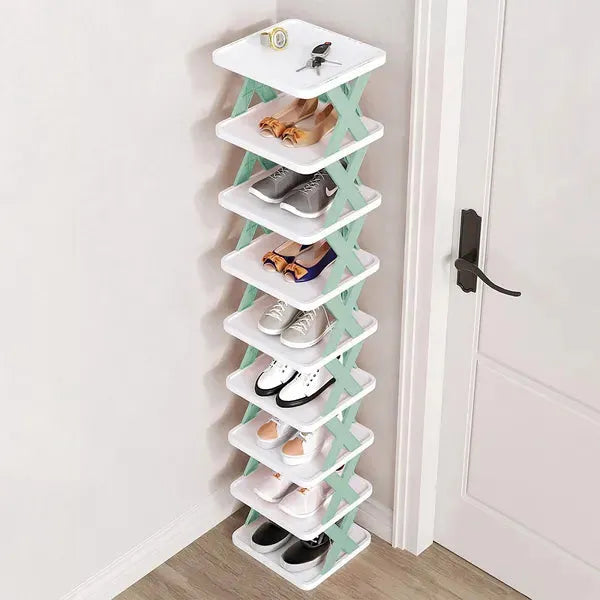 Shoe Rack 9 Tier Narrow Vertical Free Standing Organizer
