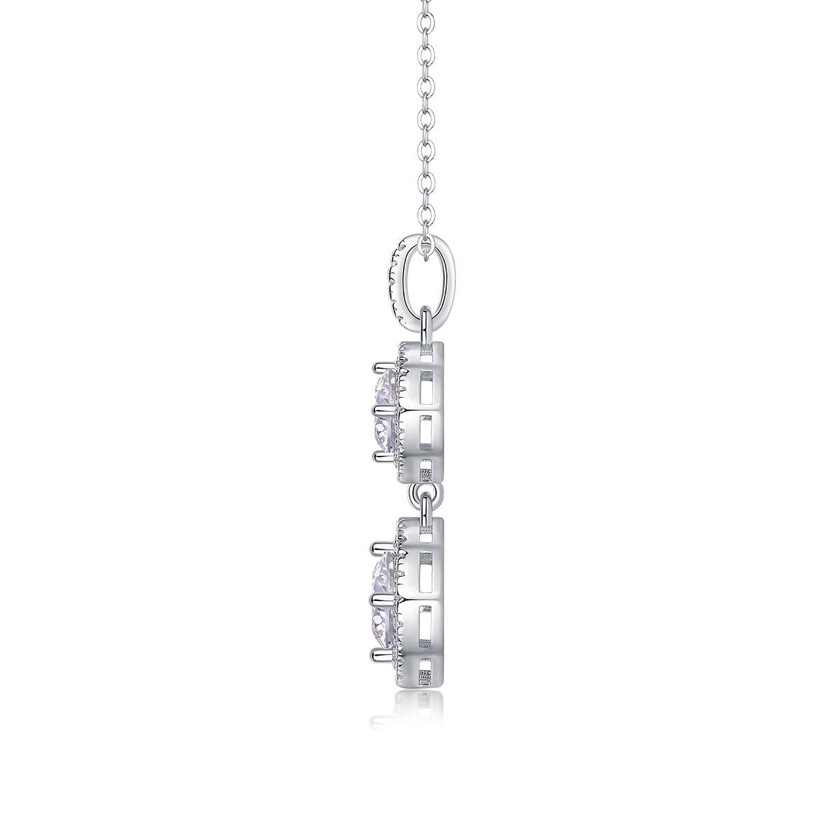 Moissanite Pendant Necklace S925 Silver 1 Carat