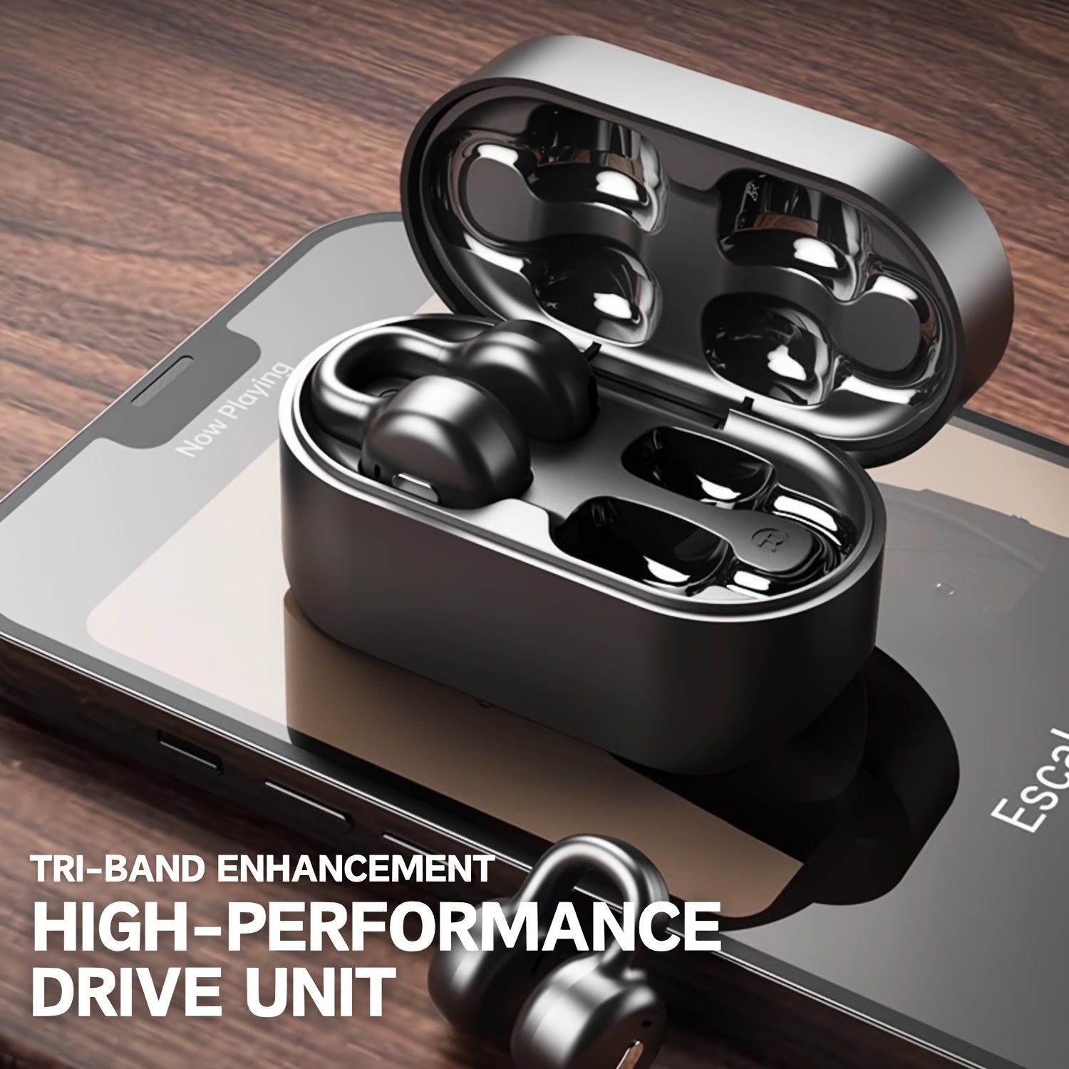 Bluetooth Clip On Earbuds Wireless Sports Headphones