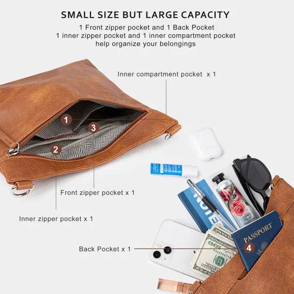 Womens Small Crossbody Bag Adjustable Strap