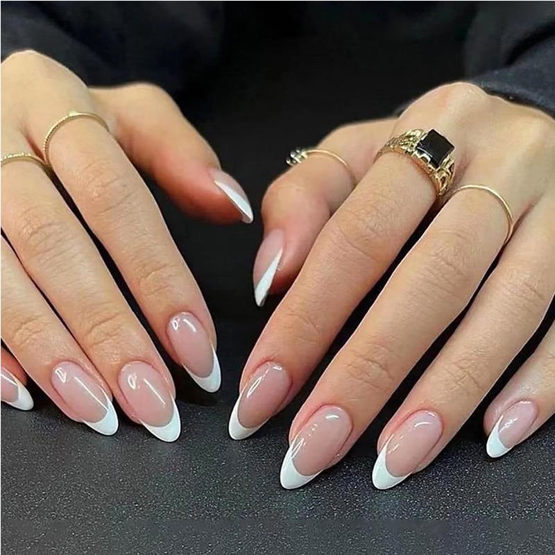 Minimalist Press On Nails 24PCS with Circular Design