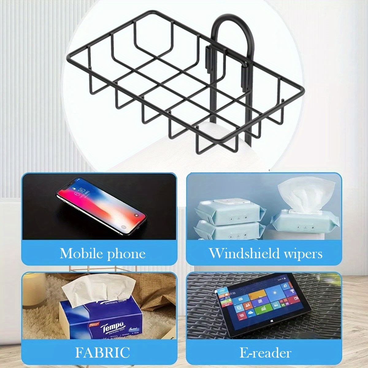 Freestanding Toilet Paper Holder With Storage Shelf