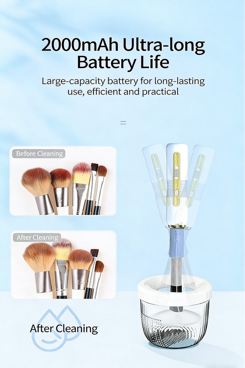 Electric Makeup Brush Cleaner Quick Wash and Dry