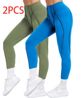 Womens Leggings 2 Pack Quick Dry Tummy Control