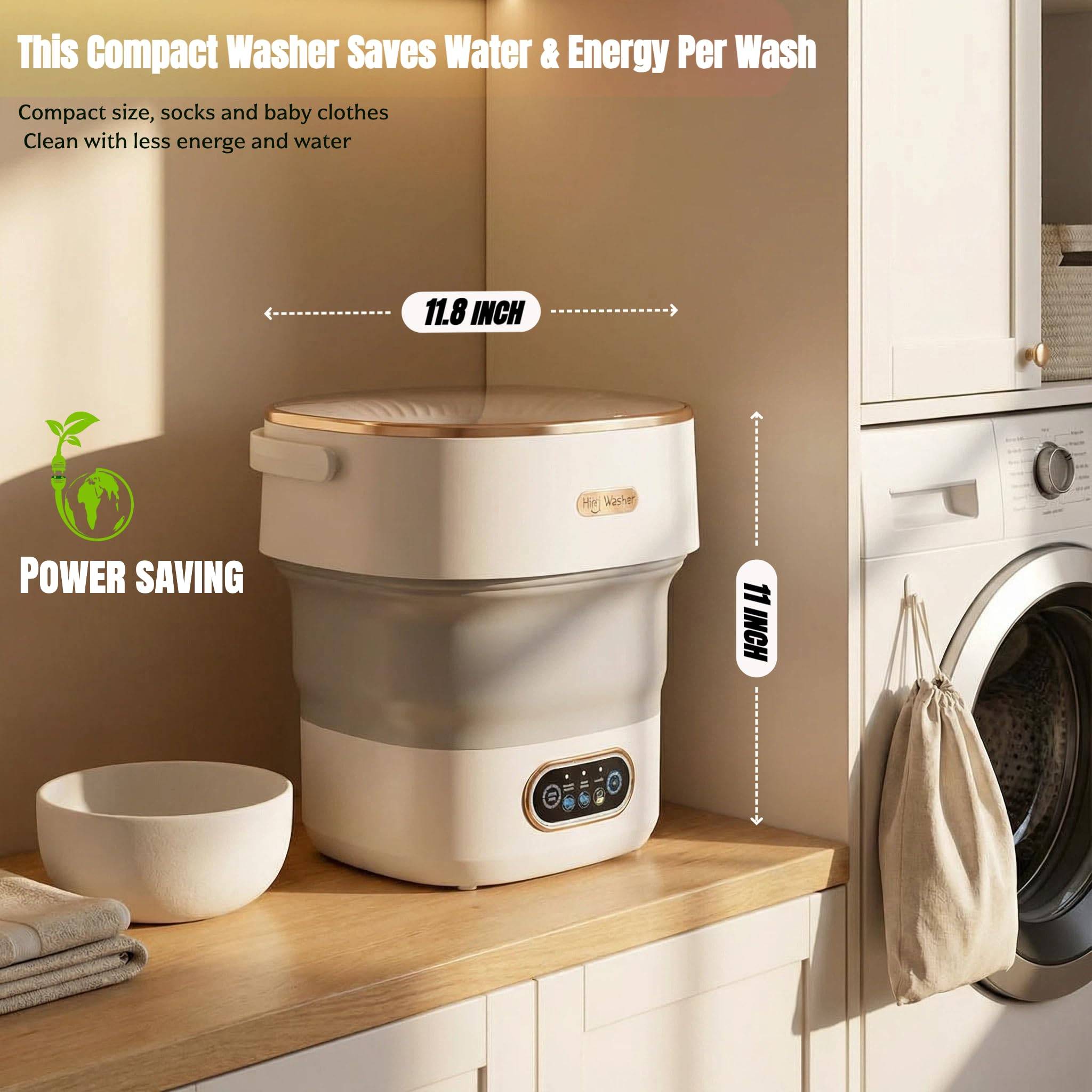 Mini Washing Machine Portable with Spin Function