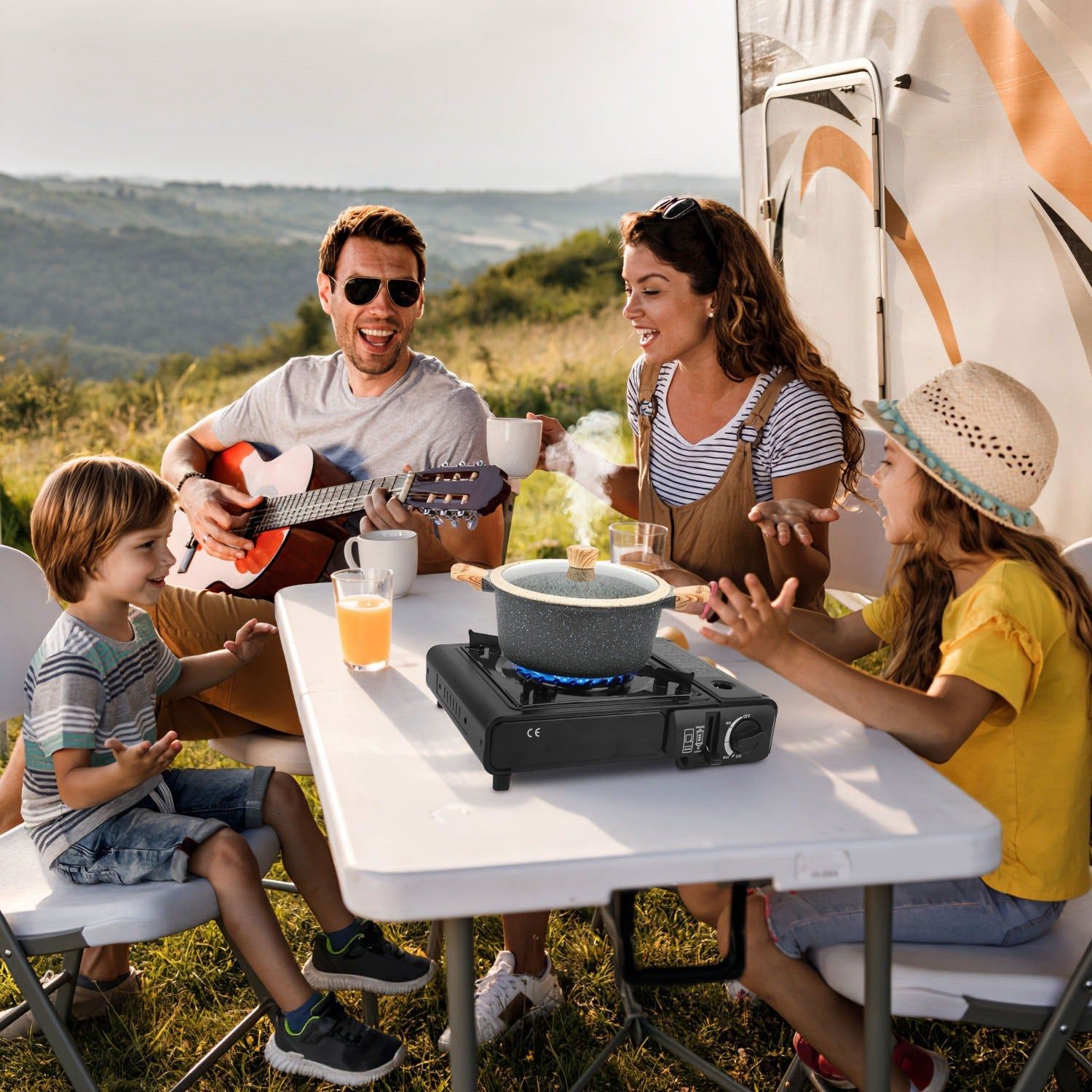 3300W Dual Fuel Portable Gas Stove with Carry Case