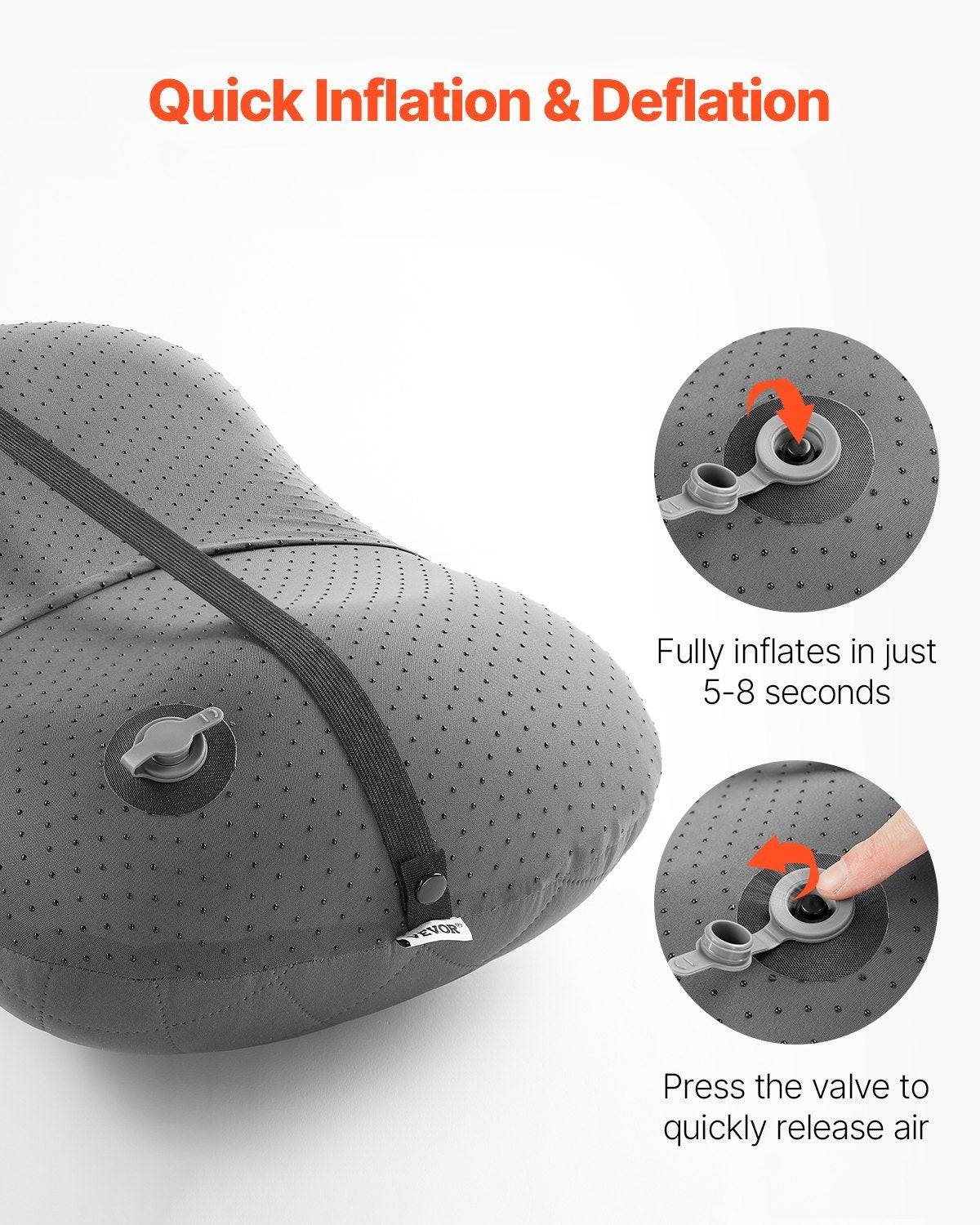 Inflatable Camping Pillow Portable Travel Support Cushion
