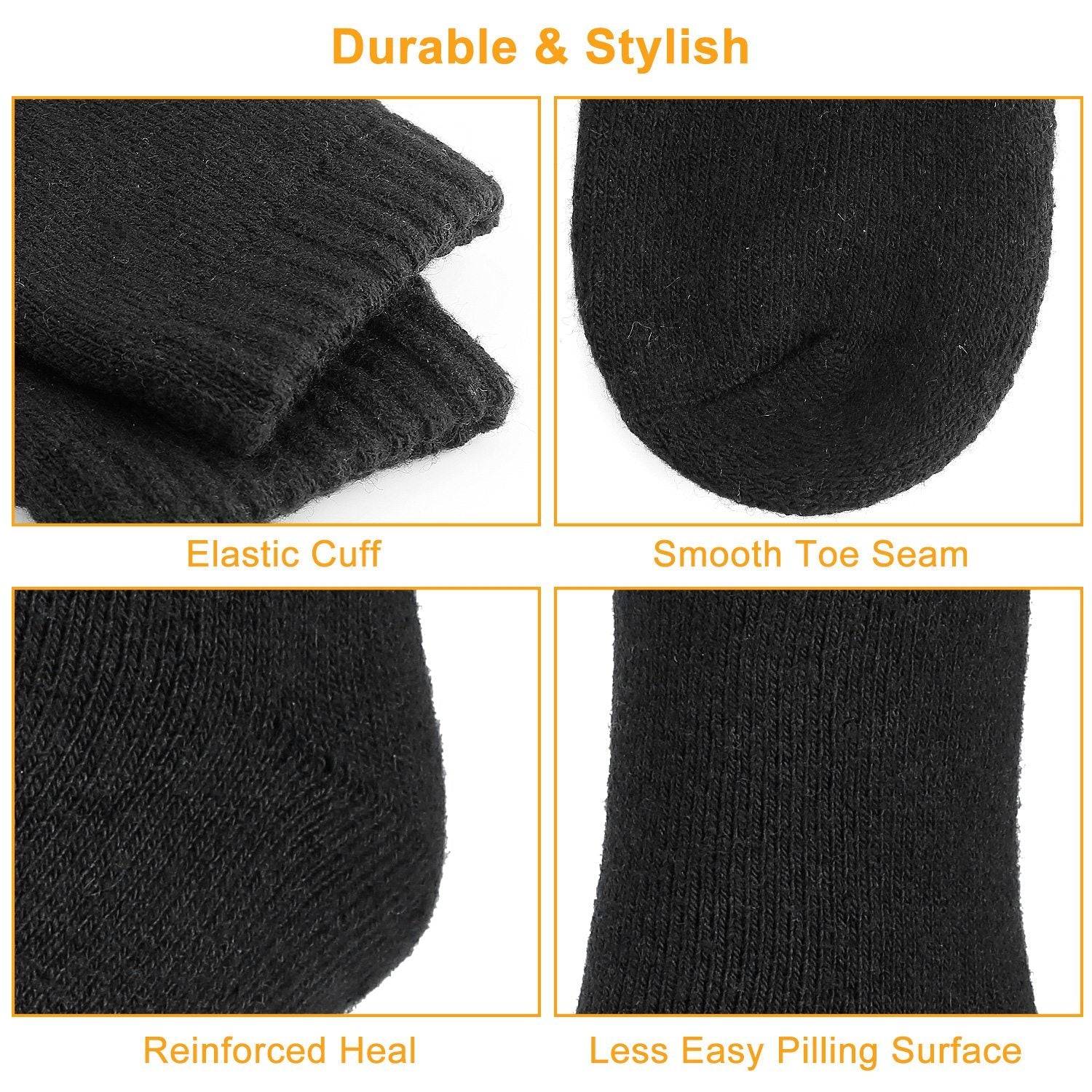 3 Pack Mens Heating Socks with Thermal Fleece