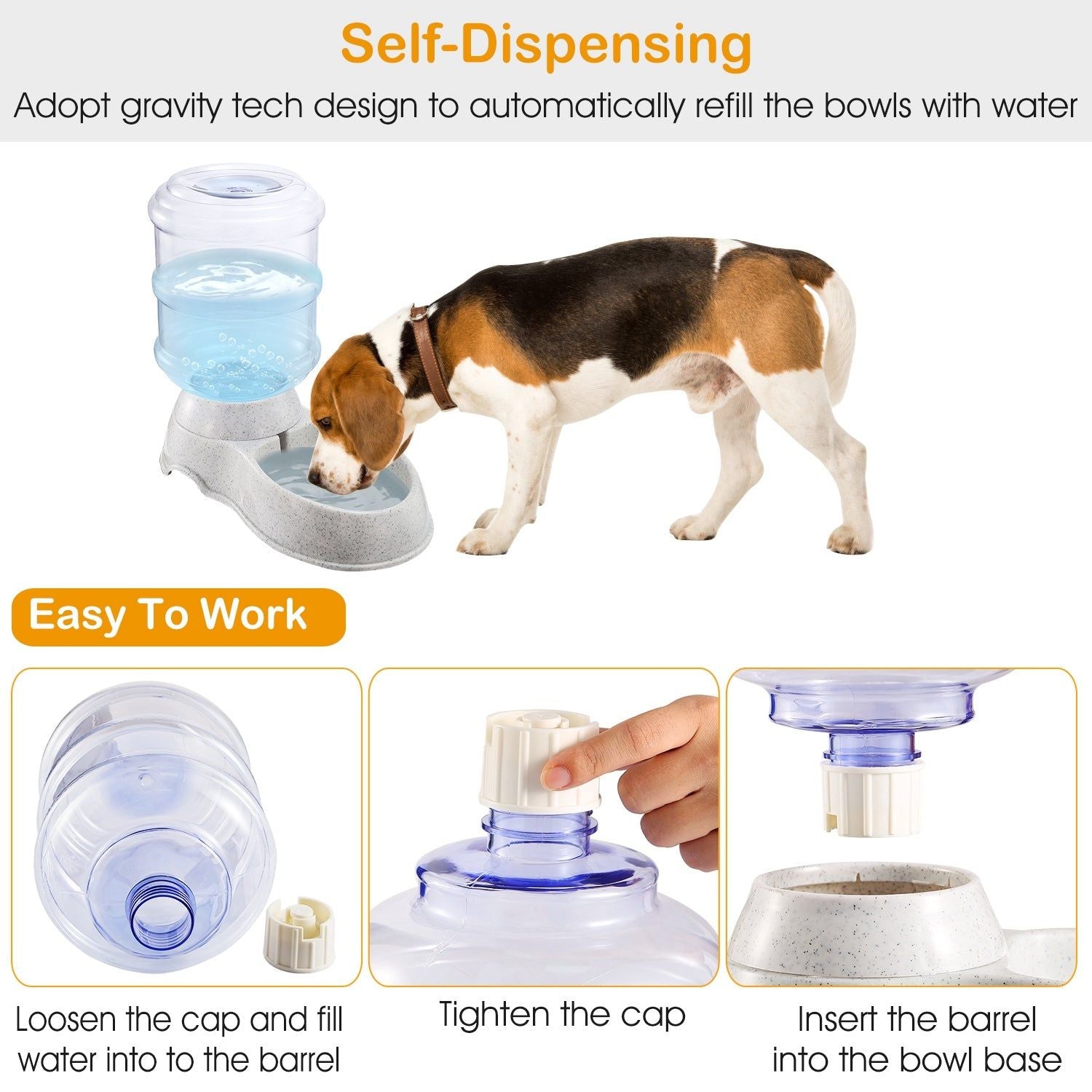 AutomaticDogWaterFountainGravity3.5LDispenser