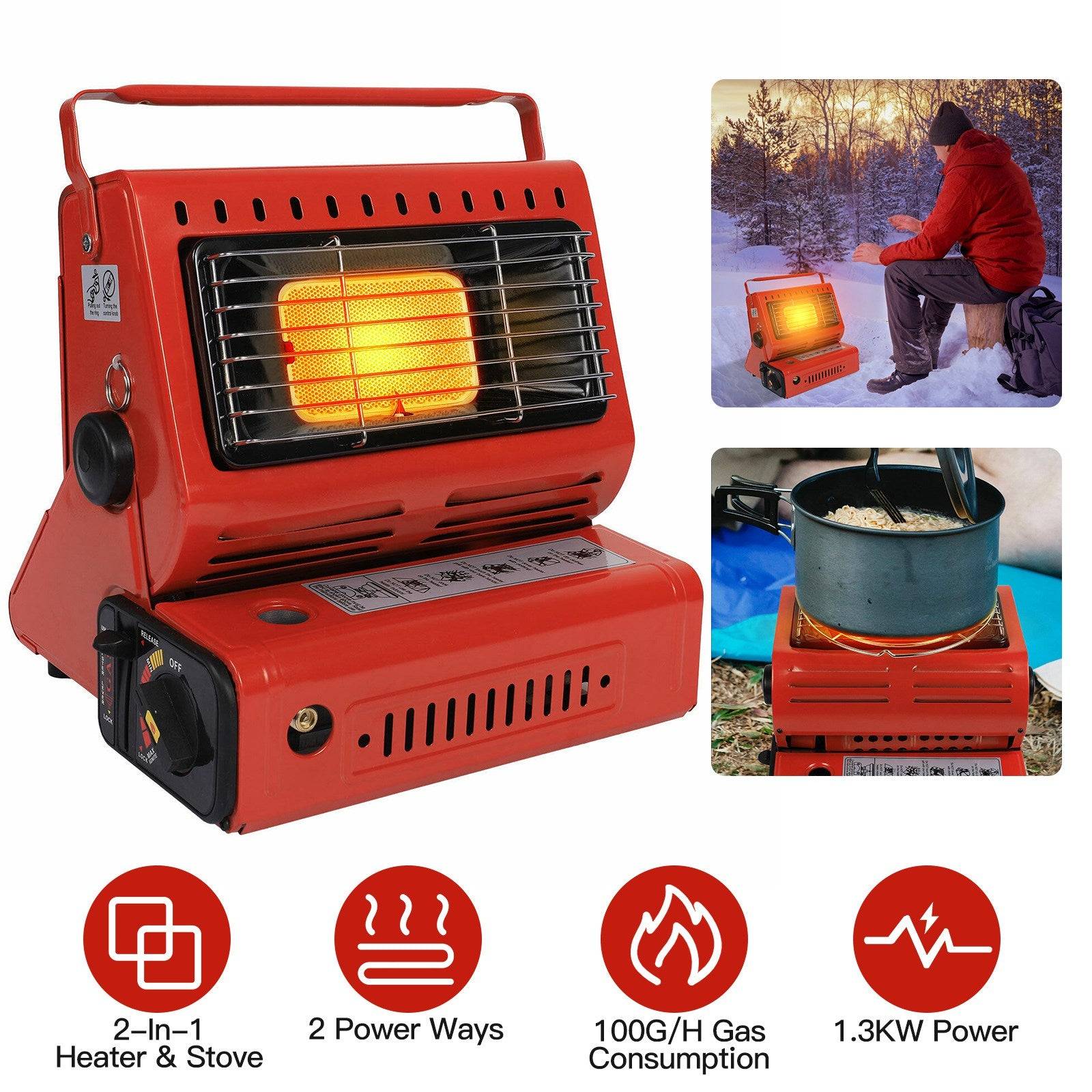 Portable 2 in 1 Gas Heater and Camping Stove