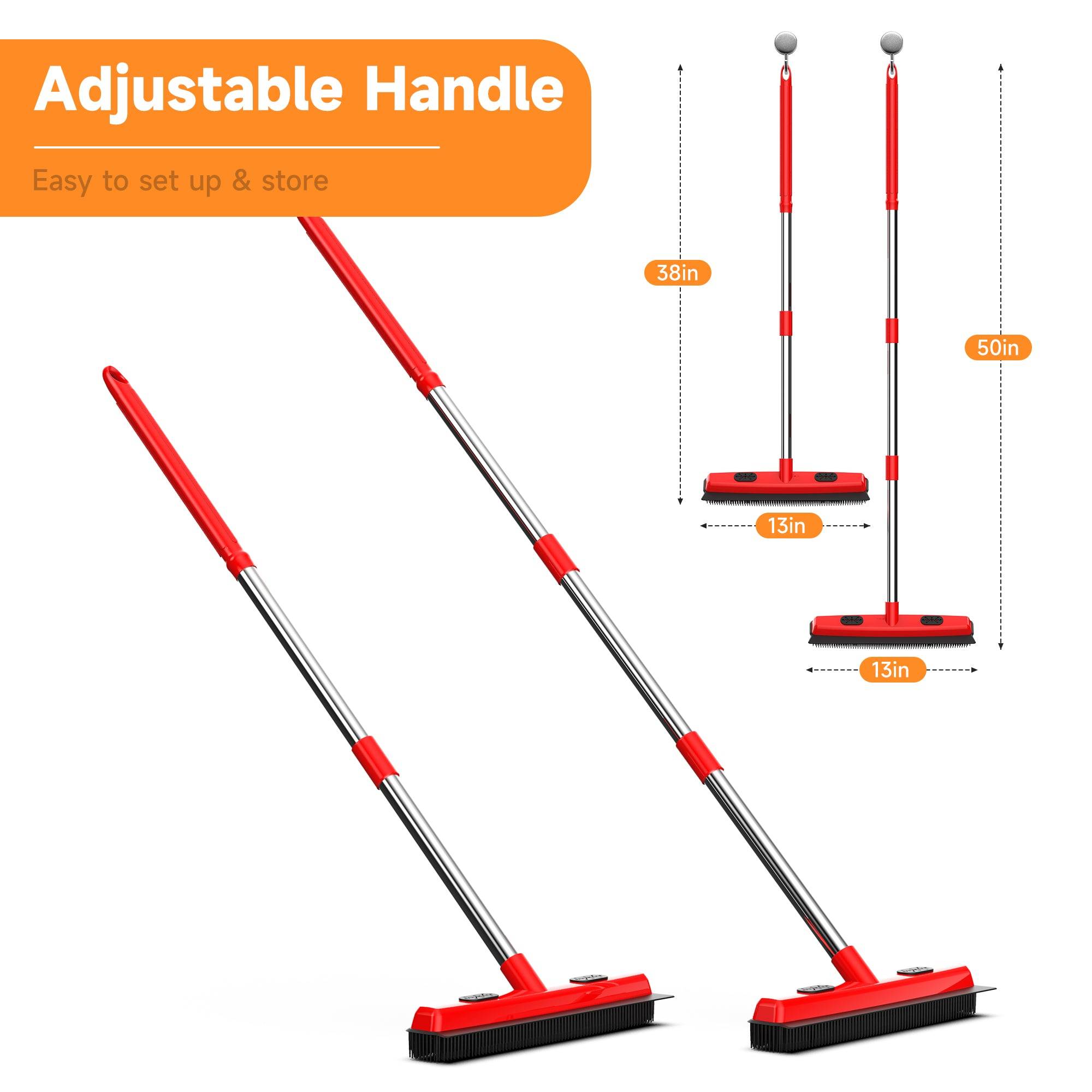 Pet Hair Remover Broom And Squeegee For Carpets