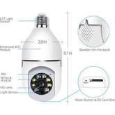 Security Camera 1080P WiFi E27 Light Bulb Night Vision