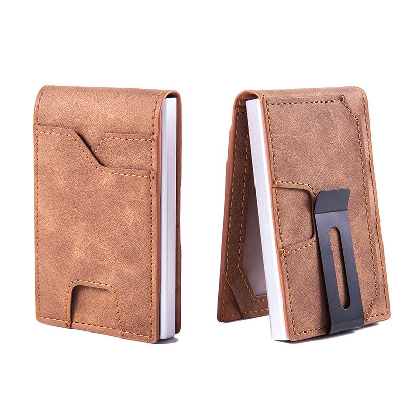 Wallet Slim RFID Blocking Card Holder with Money Clip