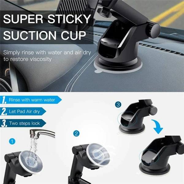 Car Phone Holder 360 Mount Windshield Suction GPS Stand