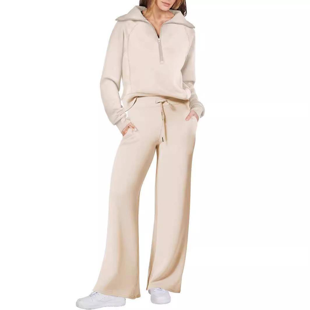 Sweat Suits Women Zip Up Hoodie Set Fall Casual Wear