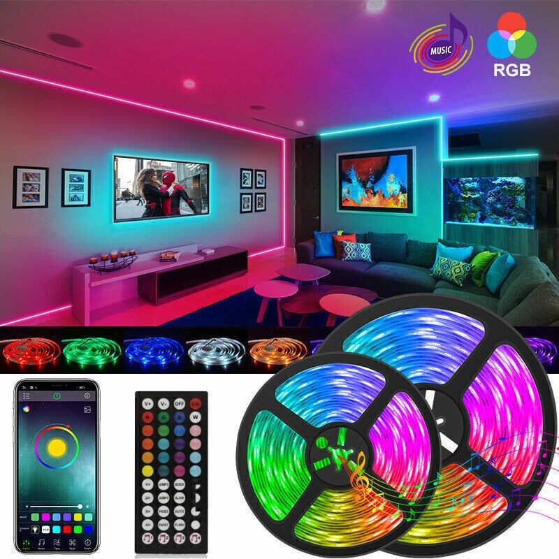 RGB LED Strip Light with Bluetooth Music Sync and Timer