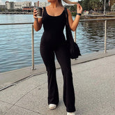 Women Slim Fit Jumpsuit Backless Yoga Exercise Outfit