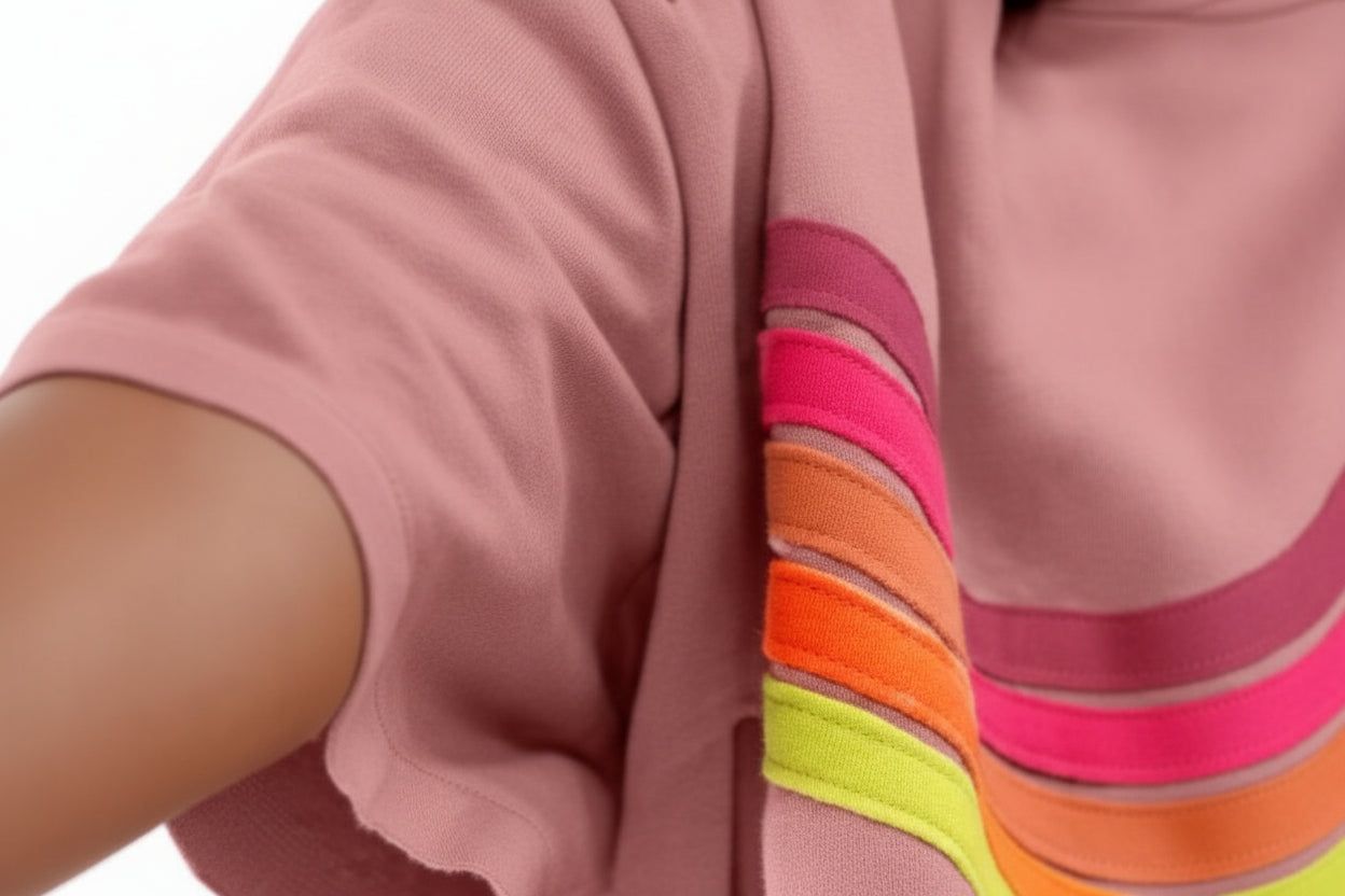 Color Block Two Piece Set Top And Shorts Summer Style