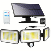 Split Solar Outdoor Lights With 3 Lamp Heads And 224 LEDs