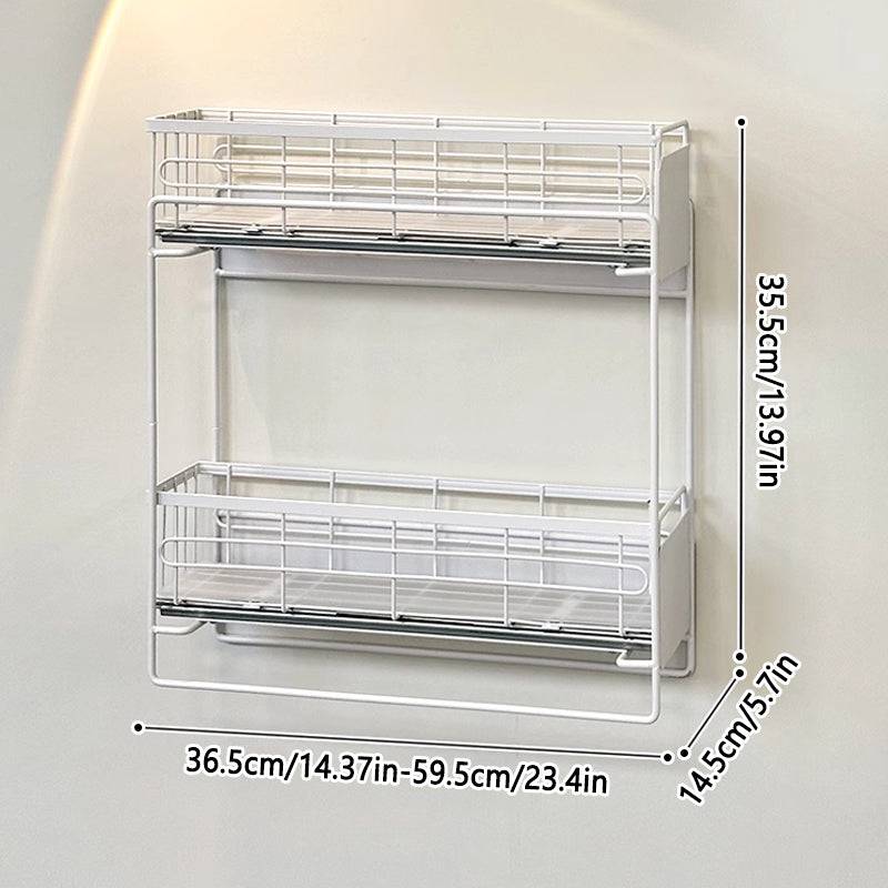 Magnetic Double Layer Storage Rack for Refrigerator Washer
