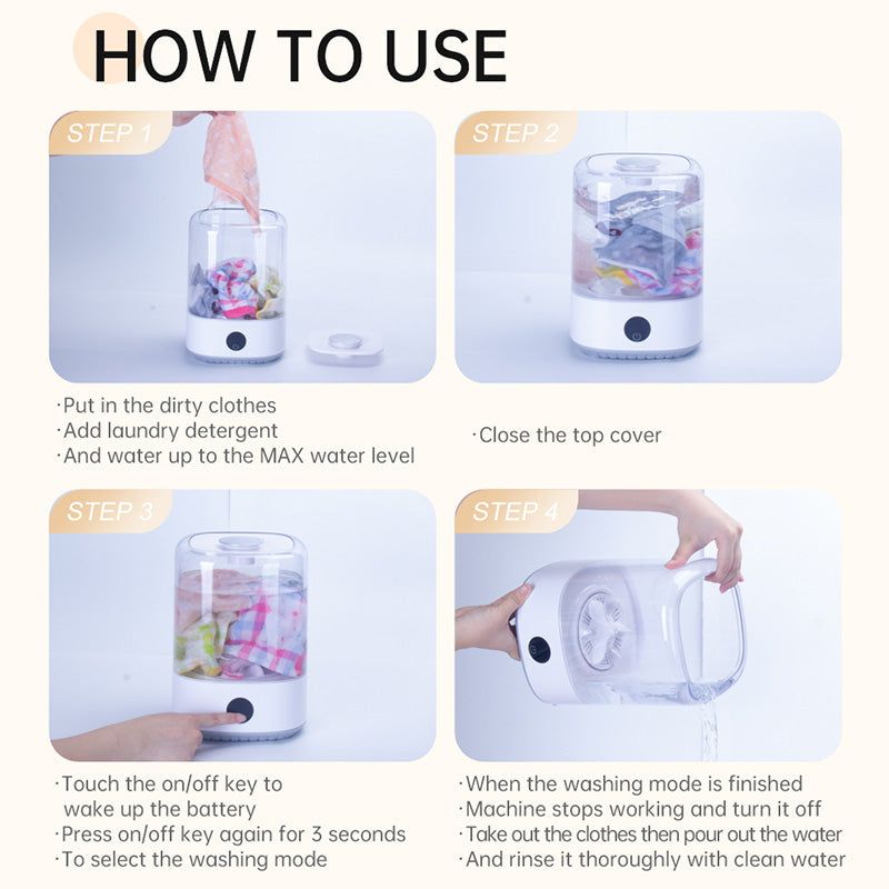 Portable USB Washing Machine 4L Compact Design
