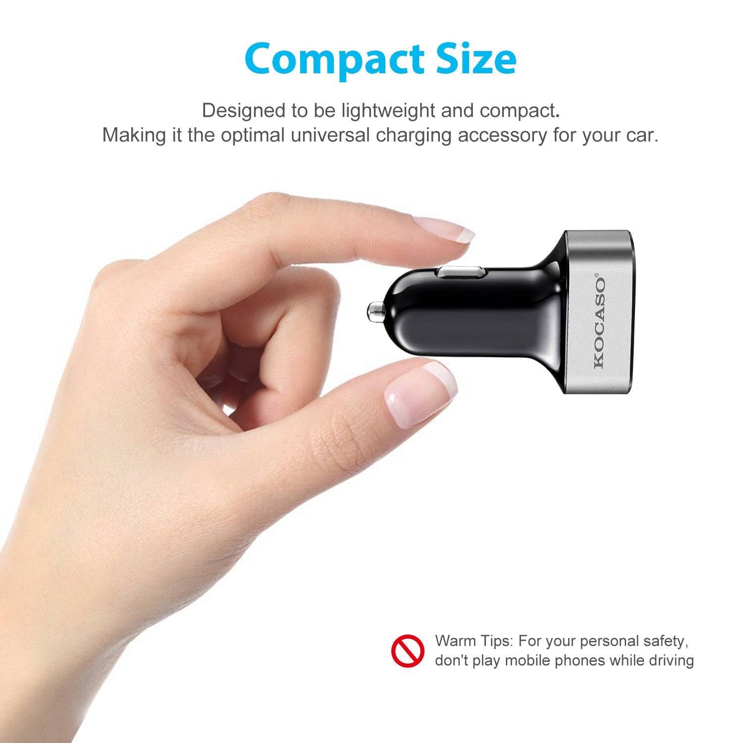 3 Port USB Car Charger 30W 5.5A Fast Charging Adapter