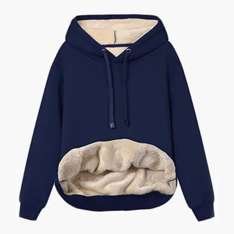 Womens Lamb Fleece Hoodies with Pockets Warm Sherpa