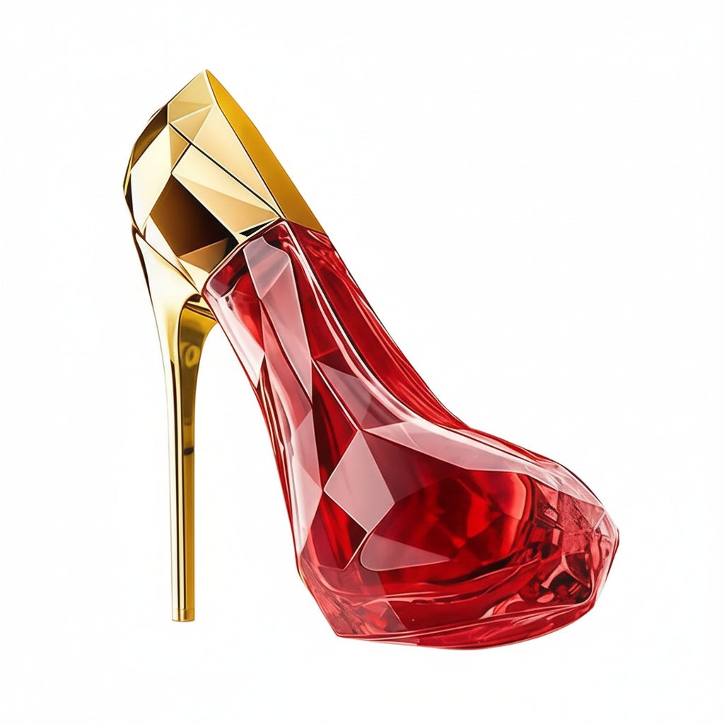 Womens Red High Heel Perfume Decorative Bottle