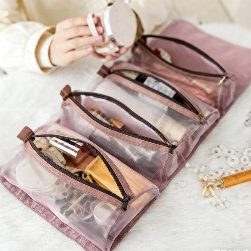 Foldable Cosmetic Bags for Travel 4 in 1 Organizer