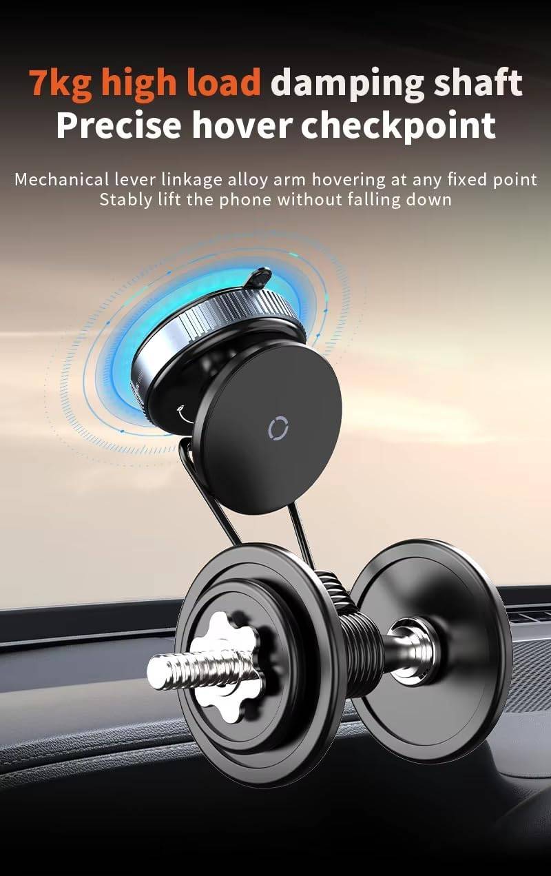 360 Adjustable Magnetic Car Phone Holder With Vacuum Suction