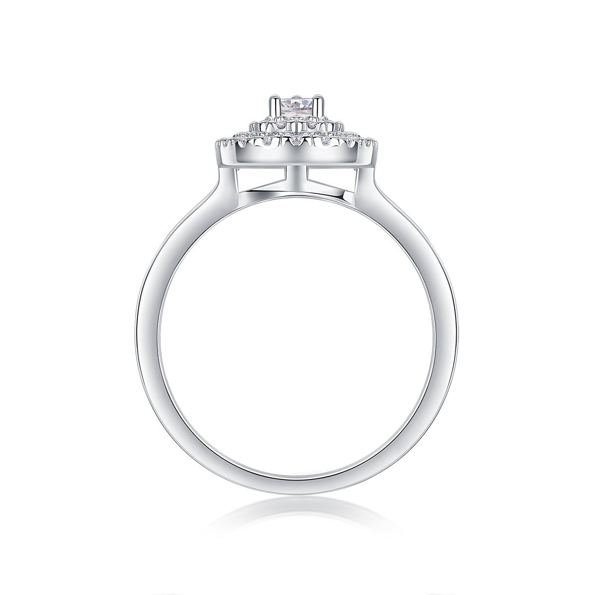 Moissanite Ring Set in S925 Silver Design