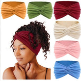 Women Elastic Sports Headbands 5 Pack for Yoga Running