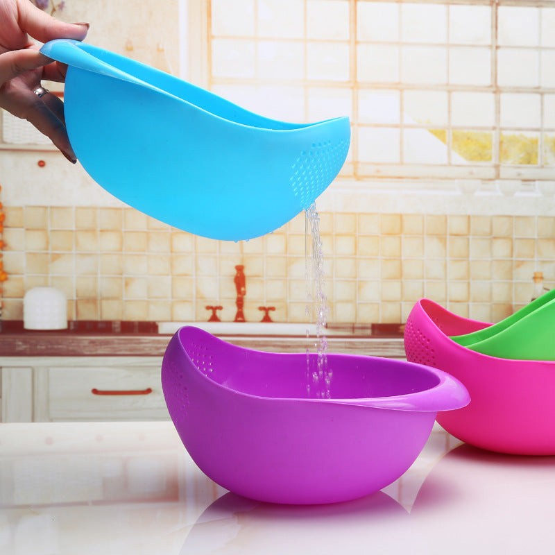Thickened Plastic Colander Bowl with Drain Sieve