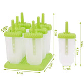 Popsicle Molds 6Pcs Reusable Ice Pop Maker Set