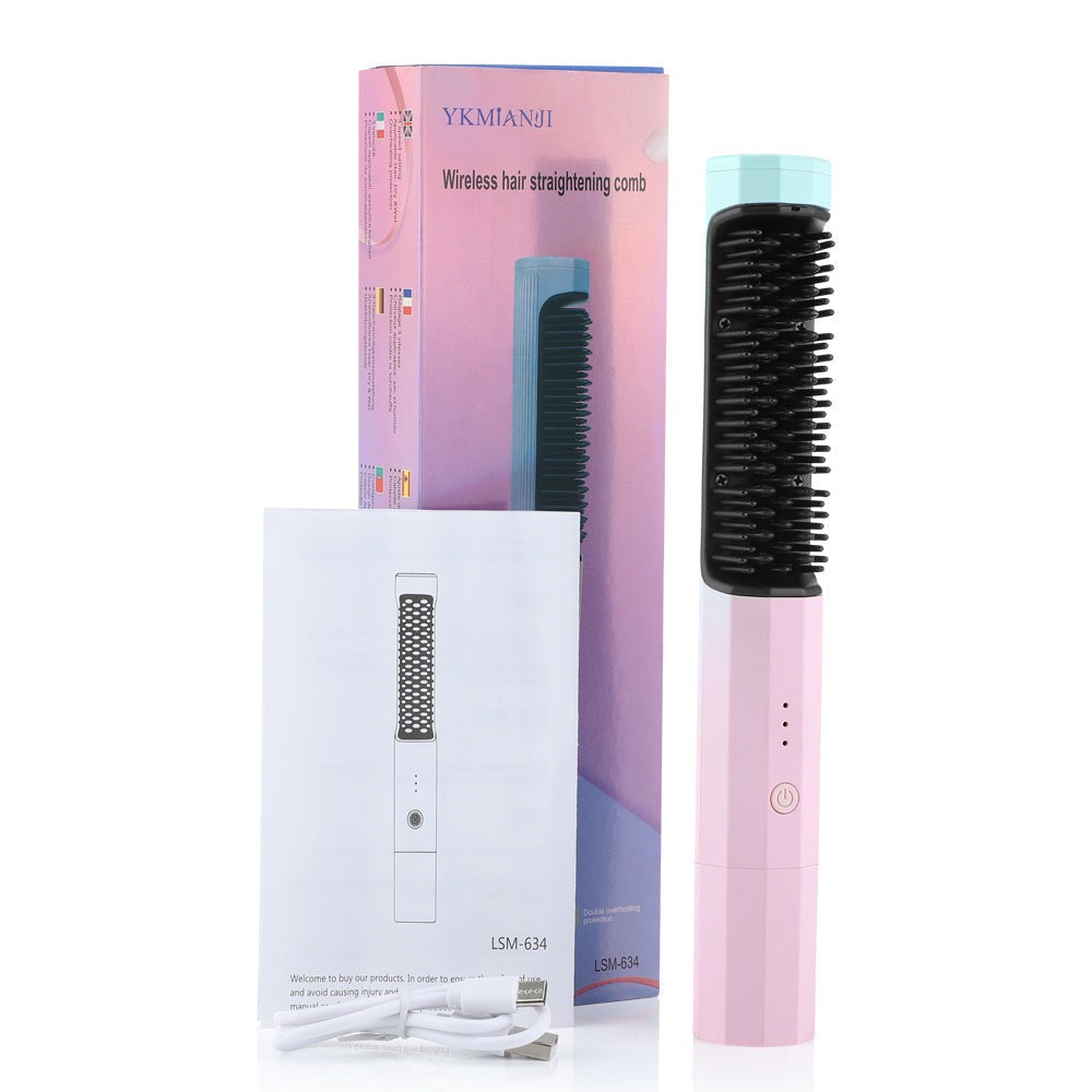 Rechargeable Wireless Hair Straightening Comb