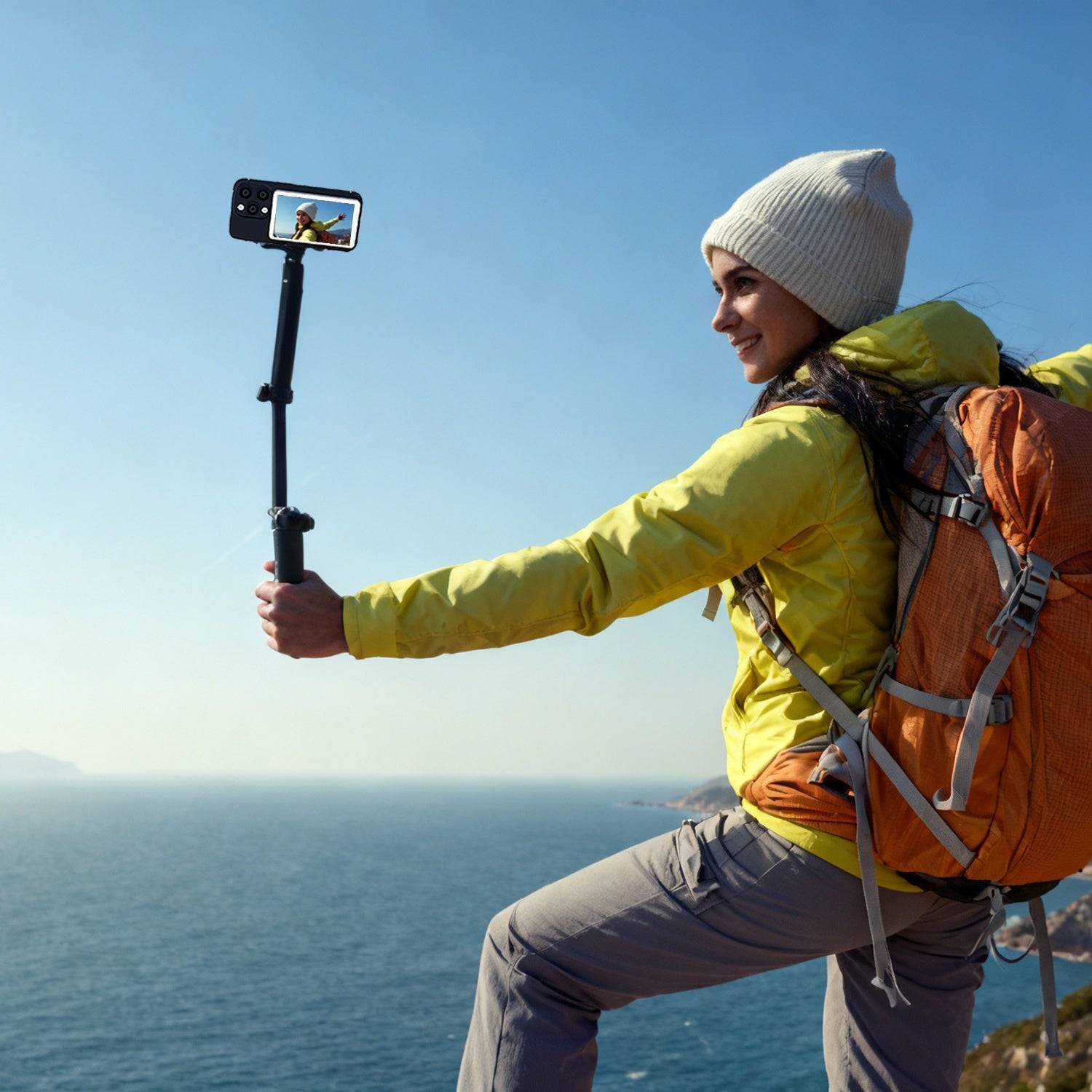 Wireless Selfie Display Monitor with 33FT Remote