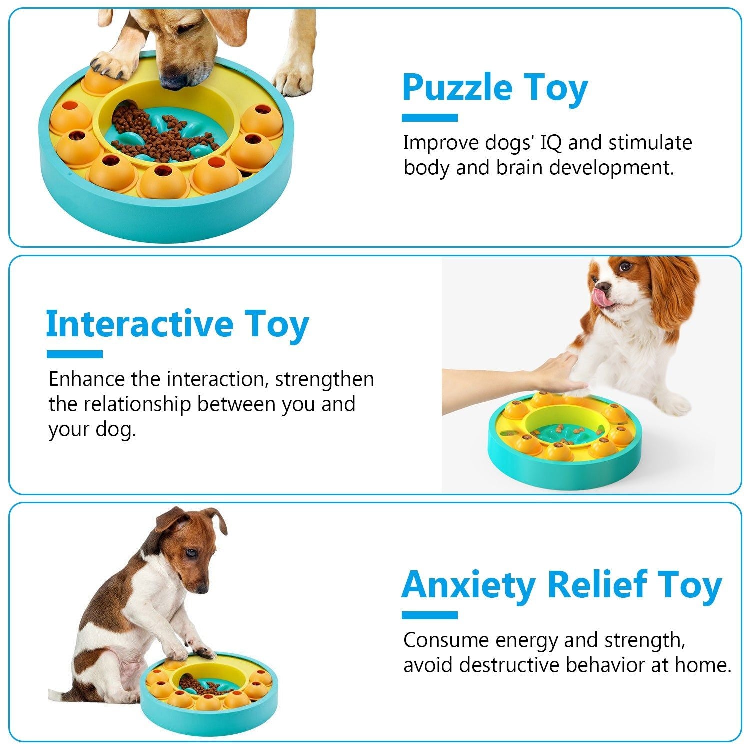 Interactive Dog Puzzle Feeder Slow Toy