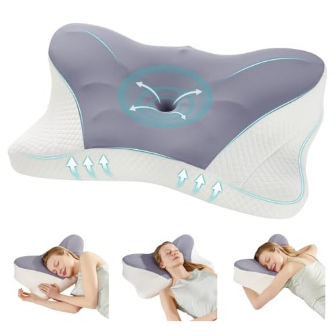 Cervical Neck Pillow Memory Foam With Dual Height Support