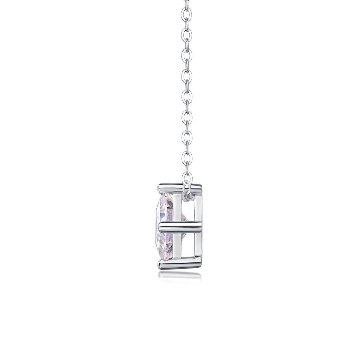 Moissanite Square Pendant Necklace S925